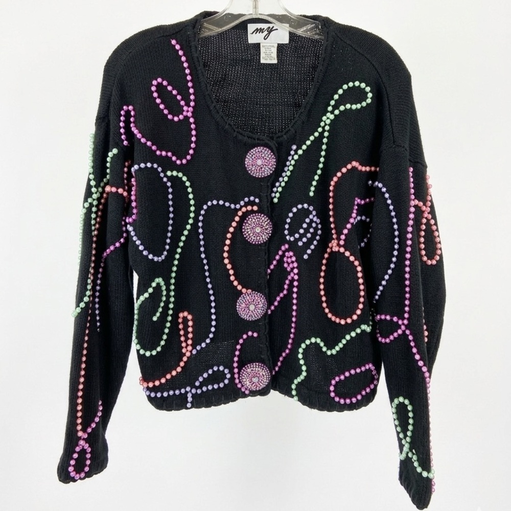 Vintage My Pearl Embellished Cardigan